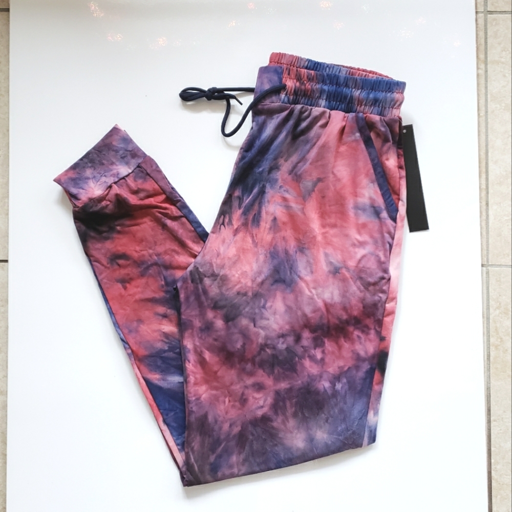 Red Blue Purple Tye Dye Jogger